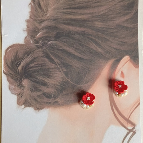 つまみ細工 成人式 結婚 ピアス イヤリング 水引 ピアス（その他