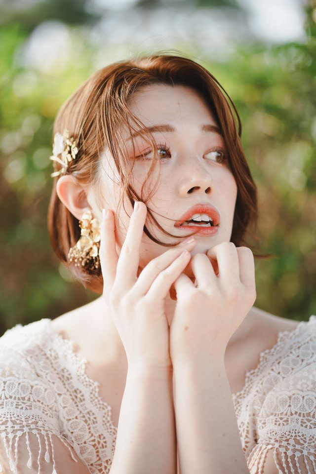 かすみ草ピアスブライダルアクセサリー　ウェディングアクセサリー　和装　成人式　結婚式