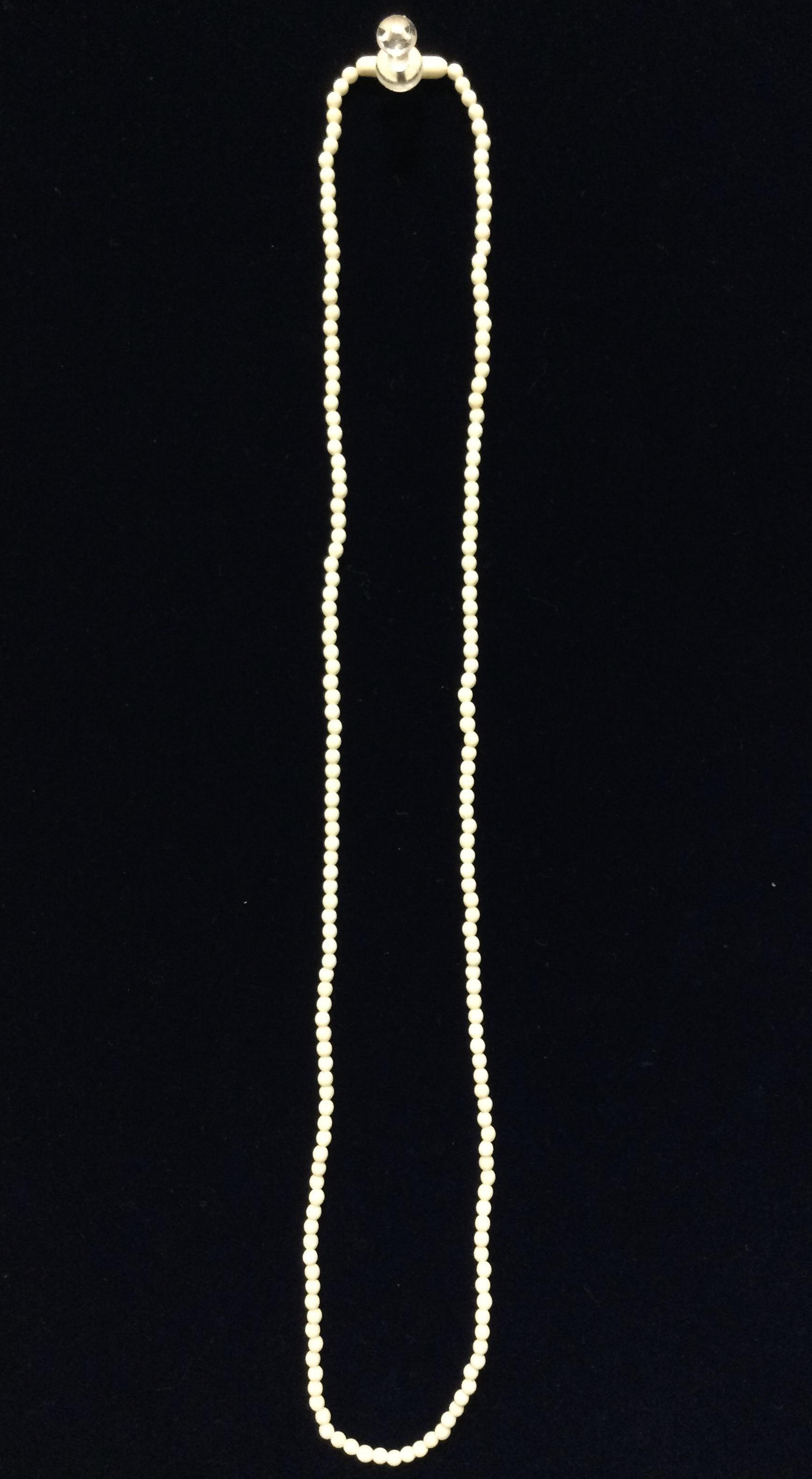 ☆本象牙3mm玉60cmネックレス※※