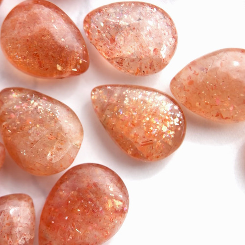 再販】月と太陽 天然石 サンストーン シトリン 11月誕生石 月