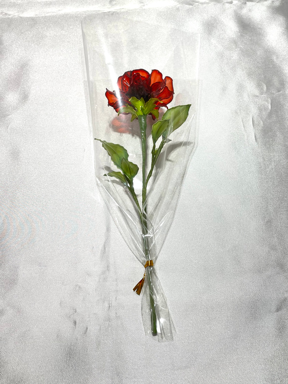 ミニミニサイズ　薔薇　〜ディップアート〜　アメリカンフラワー　薔薇の花 9枚目の画像