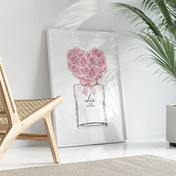 アートポスター バラハート香水ボトル スマイル名言アート ローズフォト 3枚セット 4800 3枚目の画像