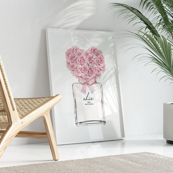 アートポスター バラハート香水ボトル スマイル名言アート ローズフォト 3枚セット 4800 3枚目の画像