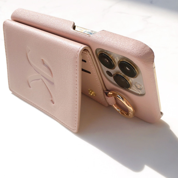 全機種対応 刻印無料♡ｼｮﾙﾀﾞｰ ﾐﾗｰ 4枚ｶｰﾄﾞ収納 スマホケース  背面カバー iPhone17pro 16他 6枚目の画像