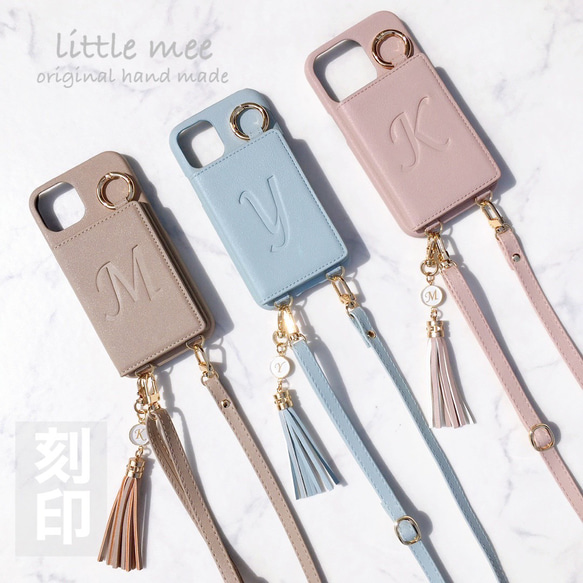 全機種対応 刻印無料♡ｼｮﾙﾀﾞｰ ﾐﾗｰ 4枚ｶｰﾄﾞ収納 スマホケース  背面カバー iPhone17pro 16他 1枚目の画像