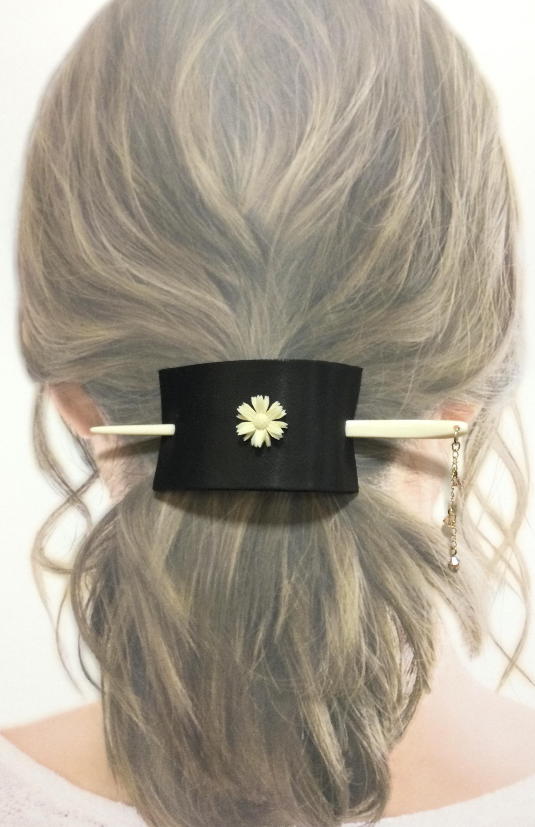 ☆象牙＆栃木レザーマジェステ（H) ブラック※