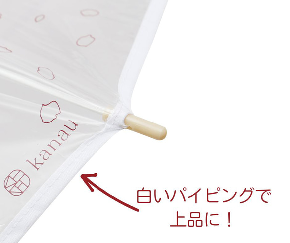 おしゃれなビニール傘　さくら　-kanauオリジナルデザイン透明傘- 4枚目の画像