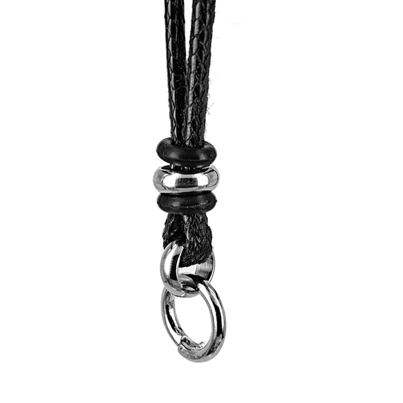 ネックレス ロープ ワックス ロープ ロープの太さ: 2mm チェーン バックル: 3.5mm ステンレス鋼 スクエア バックル 7枚目の画像