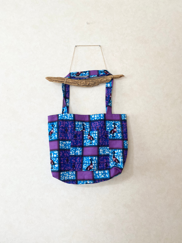 アフリカン　リバーシブルトートバッグ 3枚目の画像