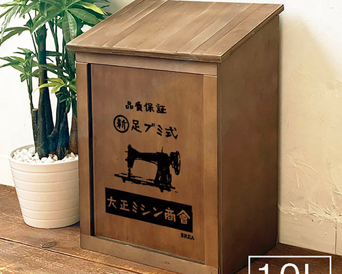 イタリア製 はビンテージ古雑貨◾️木製 トールペイント ゴミ箱 ダストボックス ヨーロッパ雑貨 アンティーク◾️トールペイント 木製ゴミ箱