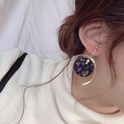 (全2色)Botanical big hoop pierce/earring 6枚目の画像