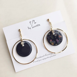 (全2色)Botanical big hoop pierce/earring 2枚目の画像