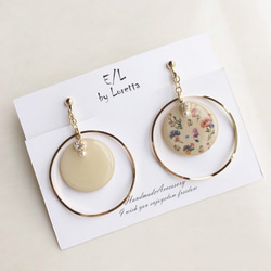 (全2色)Botanical big hoop pierce/earring 3枚目の画像