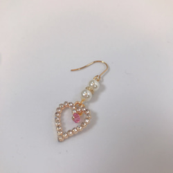heart pearl pierce♡ハートパールピアス 5枚目の画像