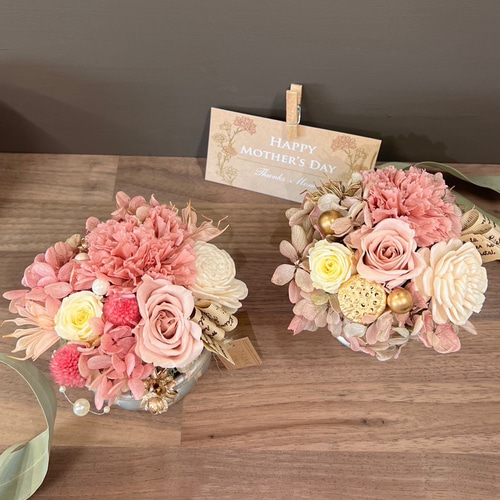 プリザーブドフラワーアンティークアレンジ カーネーション