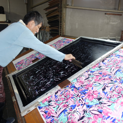 京都の手捺染（てなっせん）職人が染めた生地で作ったキャップ　　 15枚目の画像