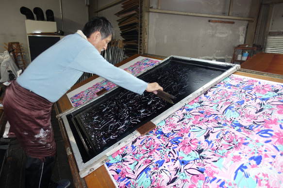 京都の手捺染（てなっせん）職人が染めた生地で作ったキャップ　　 15枚目の画像
