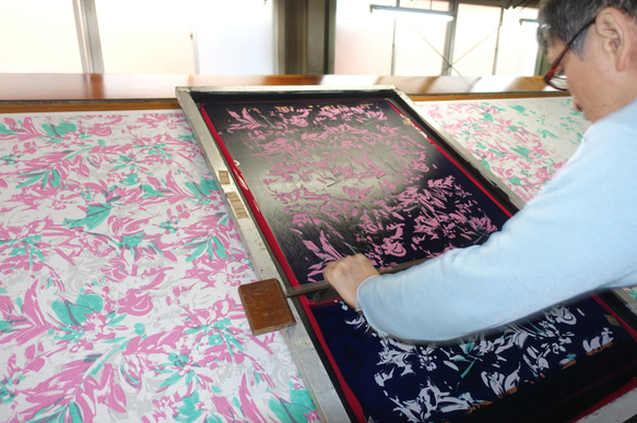 京都の手捺染（てなっせん）職人が染めた生地で作ったキャップ　　 10枚目の画像