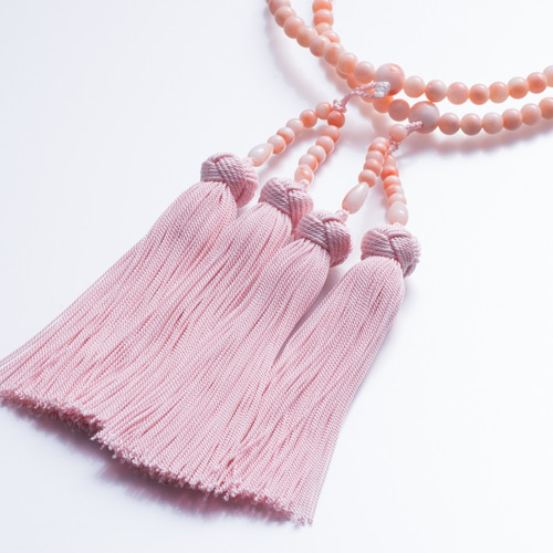 オリジナル房】ピンク珊瑚本連数珠（母の日ギフト） その他雑貨 宝石