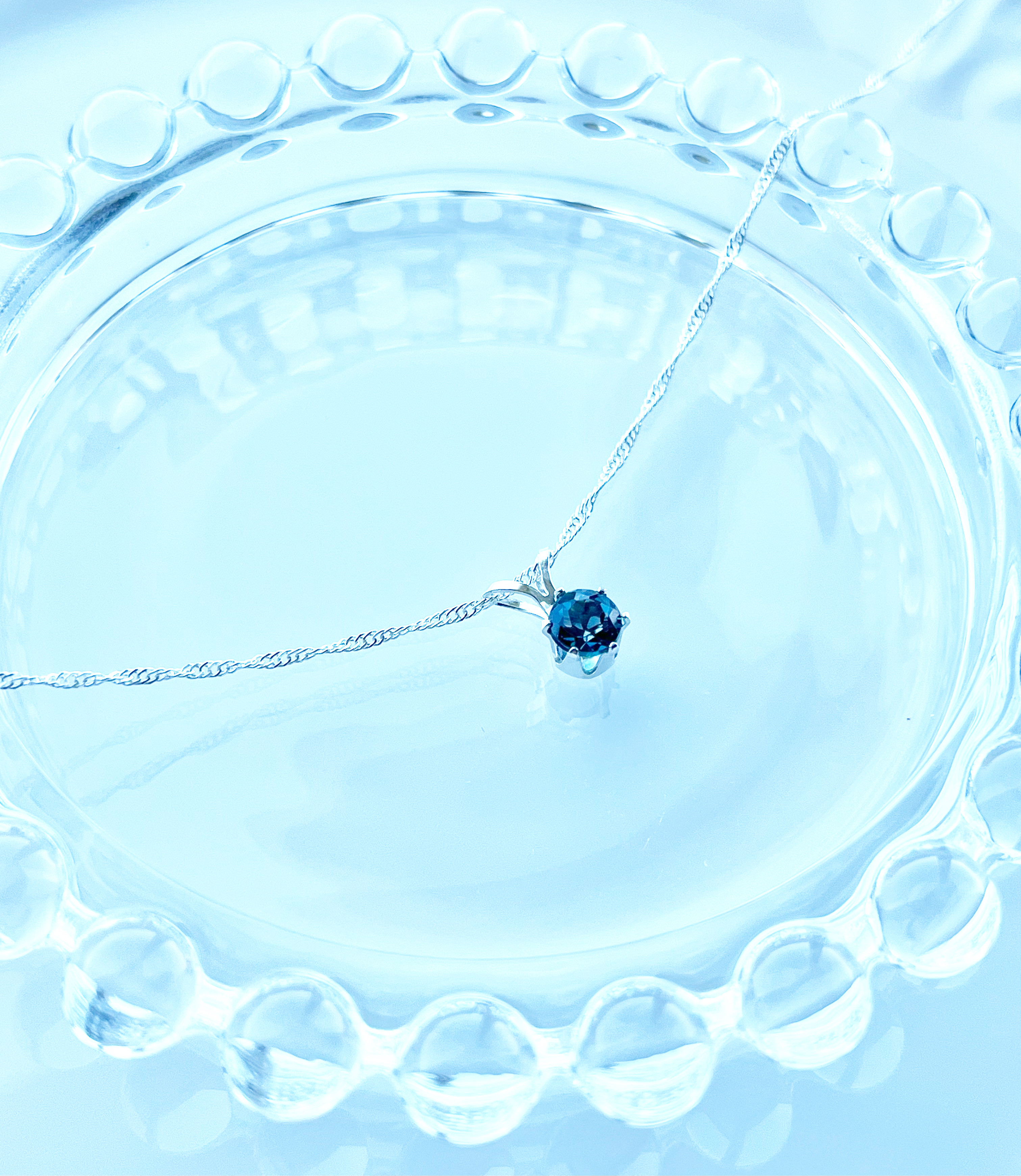 silver925 ロンドンブルートパーズ˚✧₊⁎⁺˳✧༚ネックレス【天然石Sサイズ】