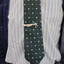 スネークのネクタイピン　シルバー製 5枚目の画像