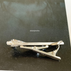 スネークのネクタイピン　シルバー製 2枚目の画像