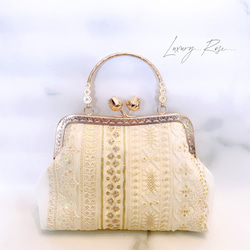 ラスカル様！抜群の高級感♡チューリップがま口〜春ホワイト魅惑の