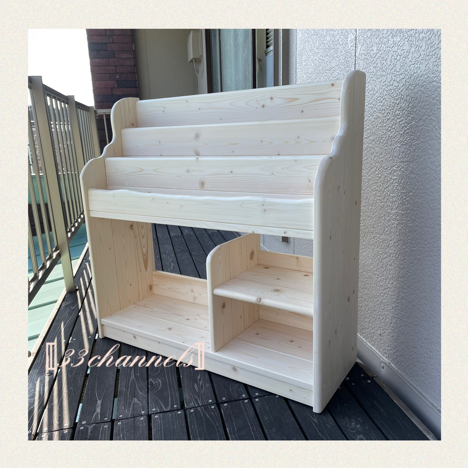 通常サイズ　ホワイト（ワトコオイル）ワイドAタイプ　絵本棚 15,800円