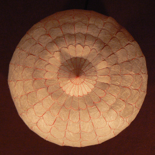 和紙の手作りランプシェード　美濃和紙使用　[ 趣 ] 7-1　癒しの一点物作品 和紙の手作りランプシェード 美濃和紙使用 [折] 3-1 癒しの一点物作品