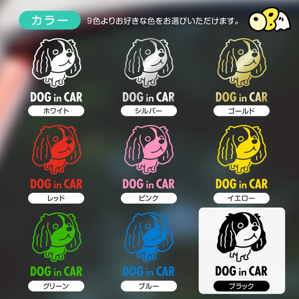 DOG IN CAR/キャバリアA カッティングステッカー KIDS IN CAR・BABY IN CAR・SAFETY 5枚目の画像