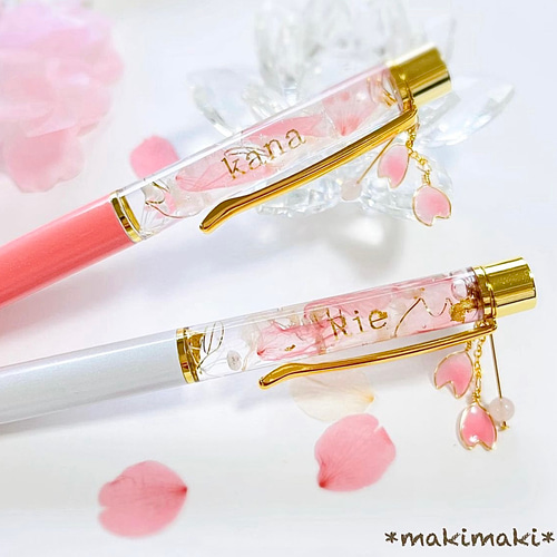 人気❣️本物の桜〜ソメイヨシノのハーバリウムボールペン／本物の桜