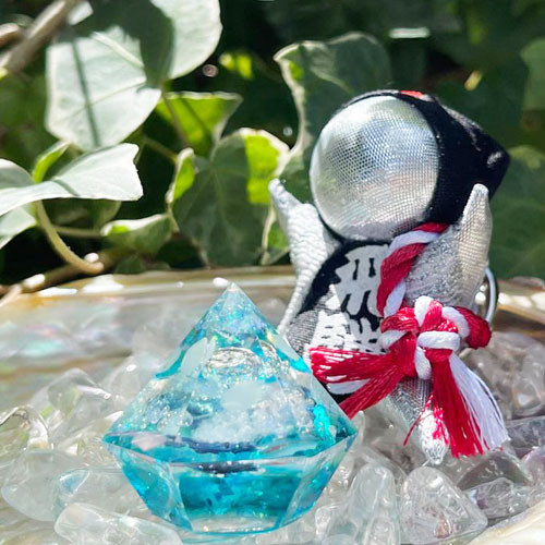 龍神のすず 青龍 × 叶うさるぼぼ シルバー｜2025年の節目にそっと