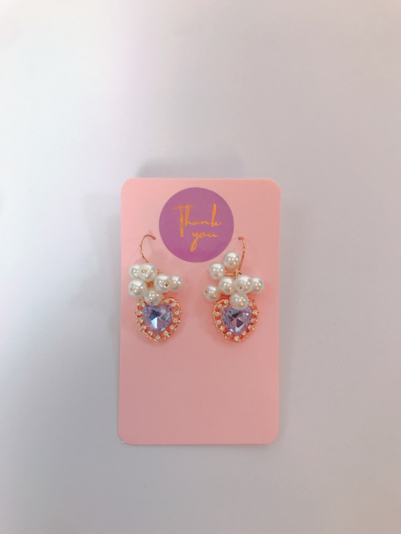 heart pearl pierce♡ハートパールピアス 10枚目の画像