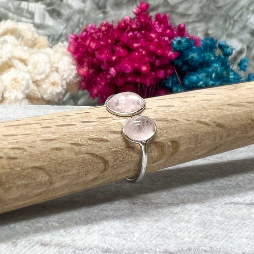 4月の誕生石 桜色のモルガナイト オーヴァルカボション Silver925  