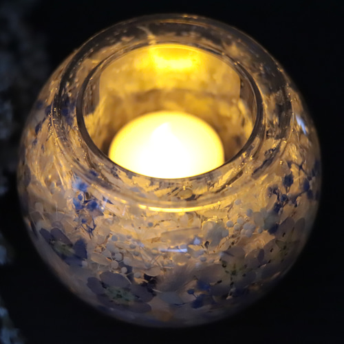 ネモフィラ&アクアマリンの水中庭園」キャンドルホルダー＊おまけ