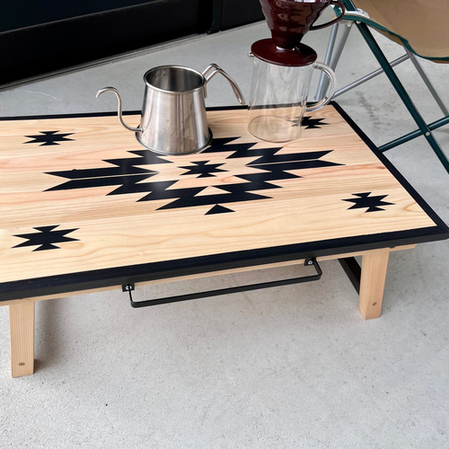 受注品♪ピクニックやキャンプに!オルテガ柄 ローテーブル 64 受注品♪ピクニックやキャンプに!オルテガ柄 ローテーブル 64