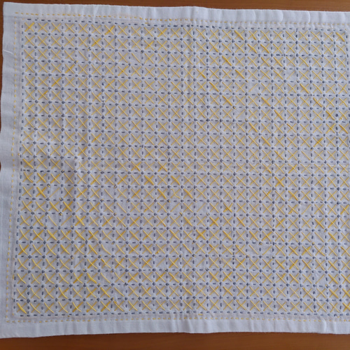 刺し子ふきん 【花枡】 その他インテリア雑貨 スミレネコ 通販