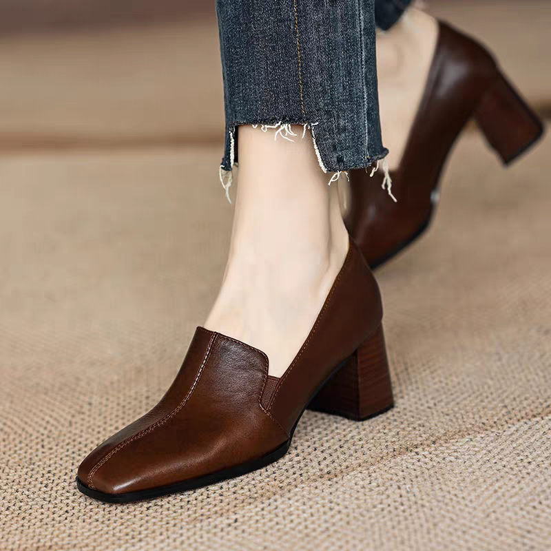 本革 ローファー パンプス ローヒール レディース靴 靴レディース 歩きやすい 痛くない 軽量 柔らかい靴 シューズ