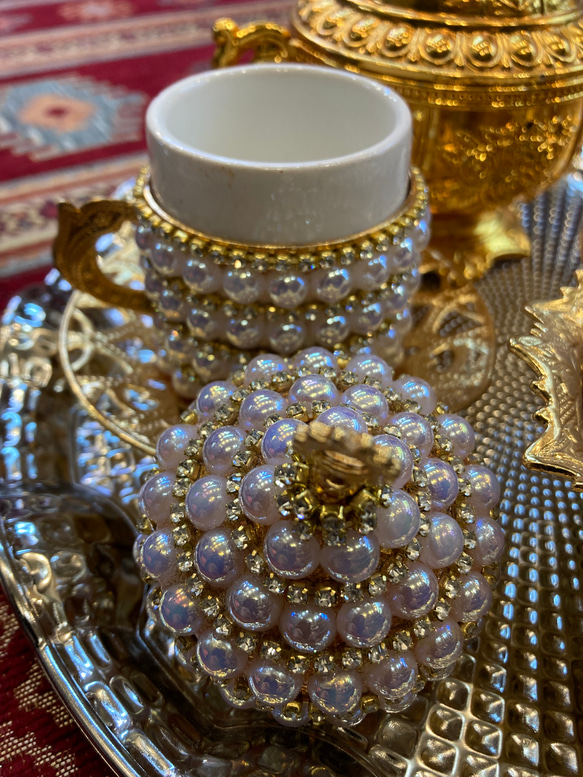 アラビアコーヒーセット　ゴールドパール・モデル 5枚目の画像