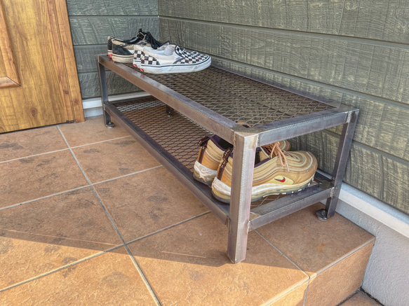 こんなのも出来ます☆特注アイアンラック☆収納棚☆シューズラックなど