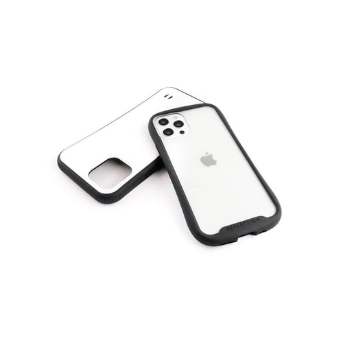 月の上の黒猫 (桜ver.) グリップケース クリア iPhoneケース