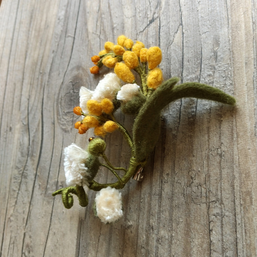 パンフラワー　ミモザ　ハンドメイド パンフラワー ミモザ ハンドメイド