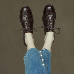 スニーカー レディースシューズ オフィスカジュアル フラットシューズ 歩きやすい ビジネスシューズ 革靴 6枚目の画像