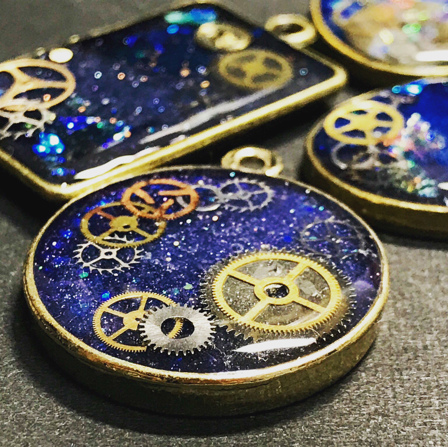 じゃむ様確認用☆レジンオーダーメイドバックチャーム☆土星☆流れ星 