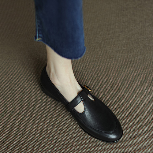 1319【美品】joya コンフォート シューズ 本革 レザー 黒 37 2/3
