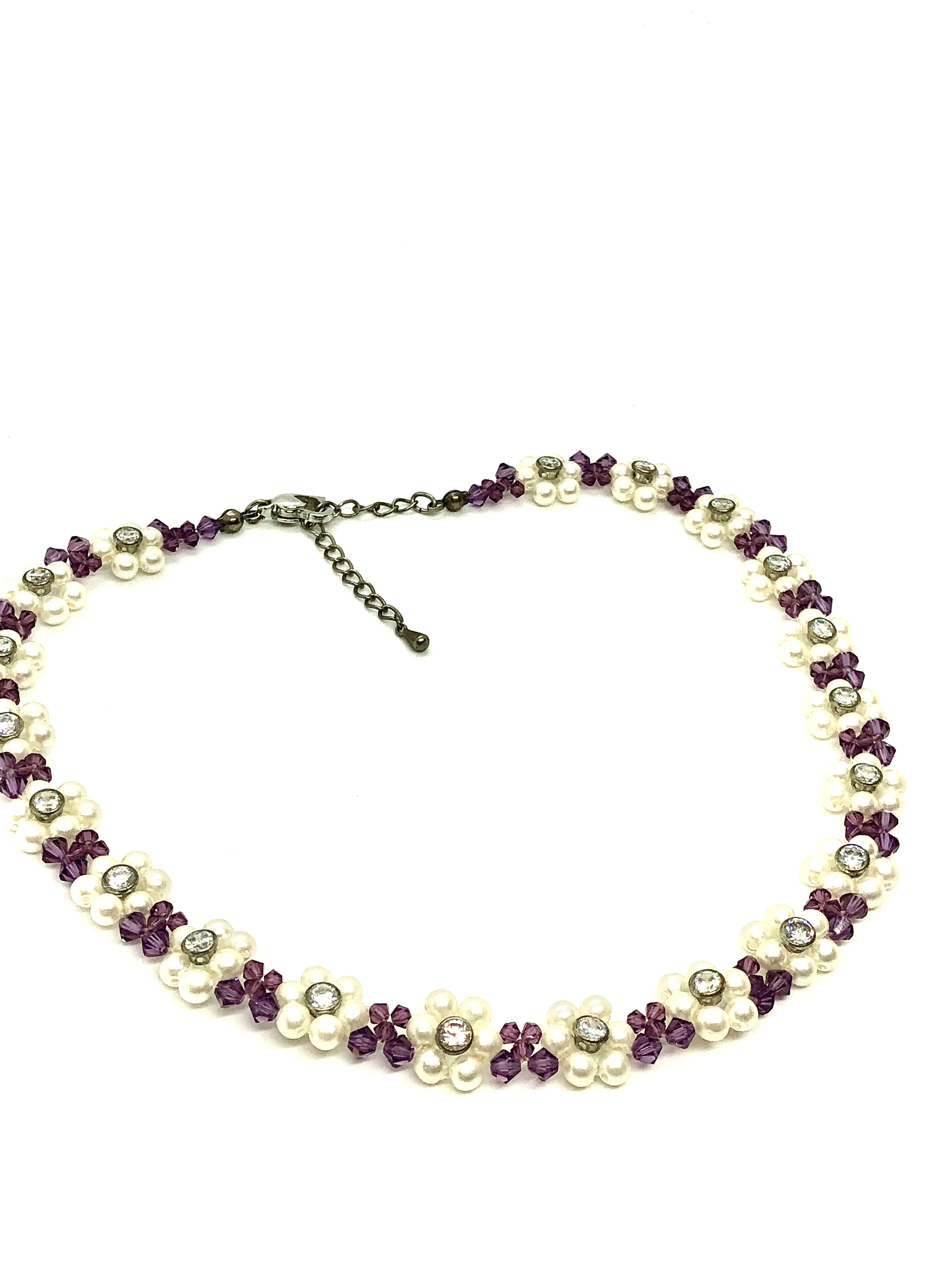 パールフラワーネックレス