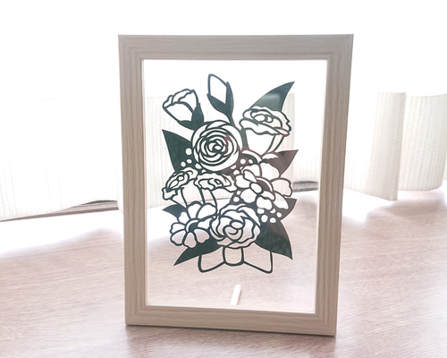 ‼️‼️切り絵　貼り絵　和紙　花の絵 シルバー額縁付き 楽天市場】和紙ちぎり絵キット・ミニ壁掛け「さくら」 : 布が