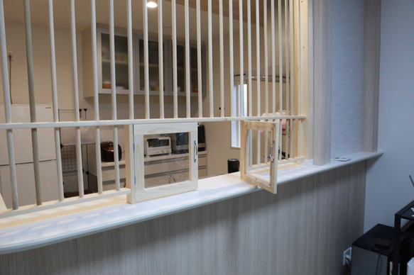 ★ 猫の侵入防止柵「猫柵」カウンターキッチン用・扉は引き戸！★ 