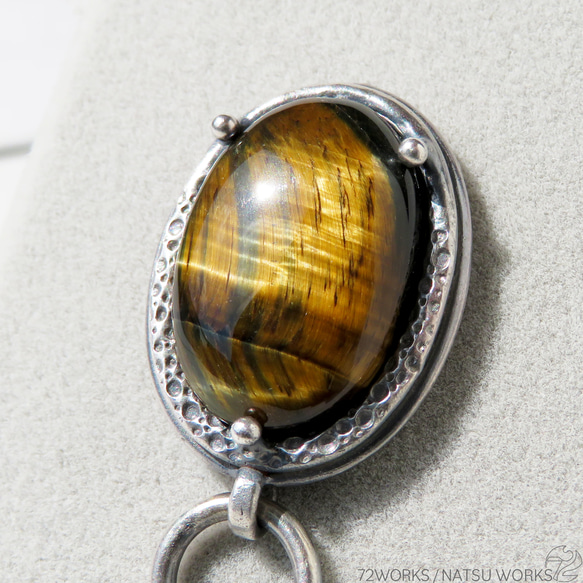 タイガーアイ ブローチ / Tiger Eye Brooch 7枚目の画像