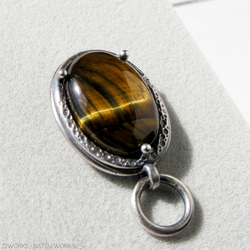 タイガーアイ ブローチ / Tiger Eye Brooch 6枚目の画像